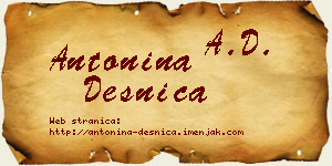Antonina Desnica vizit kartica